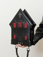 Women's Gothic Style Castle Design Crossbody Bag, Creative European and American Castle Design Niche Design House Handbag, Pe...