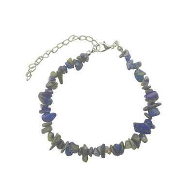 Natural Sodalite Chips Beaded Bracelet