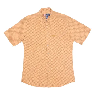 CHAPS RALPH LAUREN Mens Shirt Orange Check M
