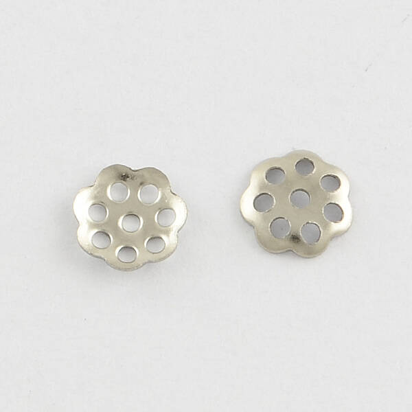 Tarnish Resistant 304 Stainless Steel Flower Bead Caps