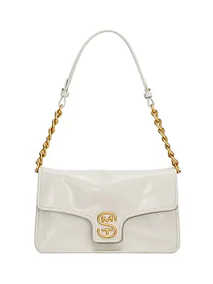 Smting Leather Flap Shoulder Bag