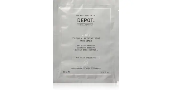 Depot No. 806 Toning & Revitalizing Face Mask For Men 12X13 Ml