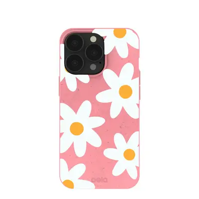 Bubblegum Pink Daisy iPhone 13 Pro Case