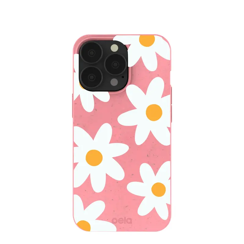 Bubblegum Pink Daisy iPhone 13 Pro Case