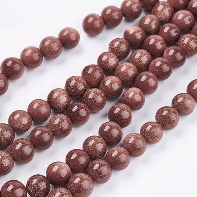 Synthetic Goldstone Bead Strands