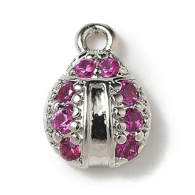 Brass Micro Pave Cubic Zirconia Charms