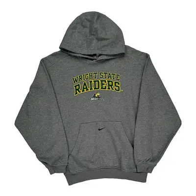 Wright State Raiders Nike College Hoodie - Small Grey Cotton Blend
