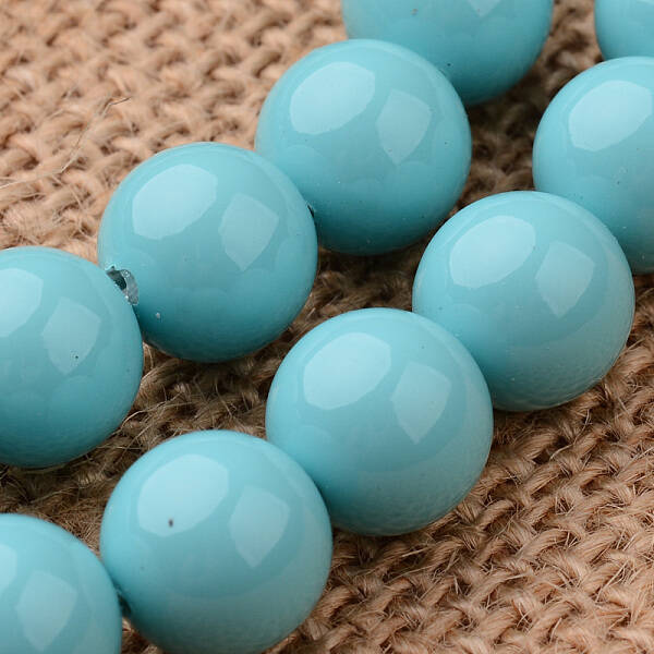 Polished Round Grade A Shell Pearl Bead Strands