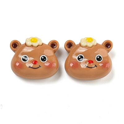 Bear Theme Opaque Resin Cabochons