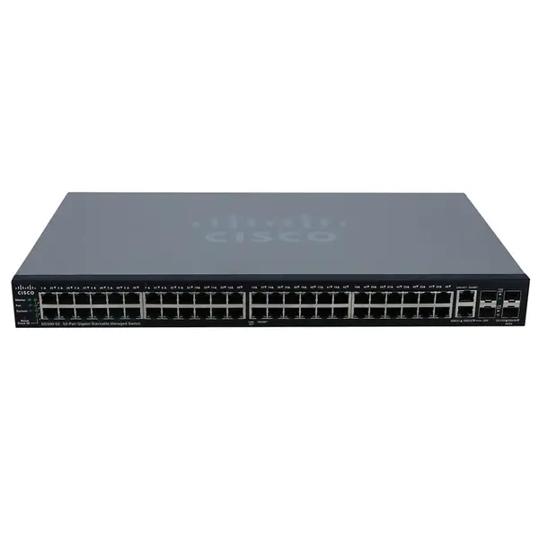 Cisco SG500-52-K9-G5 | 500 SG500-52 48 x Ports 10/100/1000Base-T + 2 x Ports Combo SFP + 2 x Ports SFP Layer 3 Managed Gigabi...