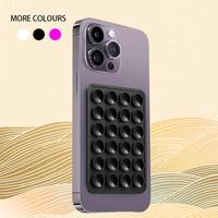 Silicone Suction Cup Phone Case Mount, Universal Adhesive Cellphone Back Holder, Durable Phone Accessories Compatible with iP...