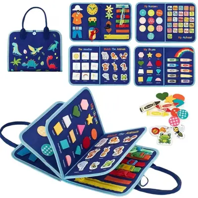 Educational Busy Book Toy, Preschool Learning Activities Toy for Fine Motor Skills, Travel Toy, Funny Birthday Gifts