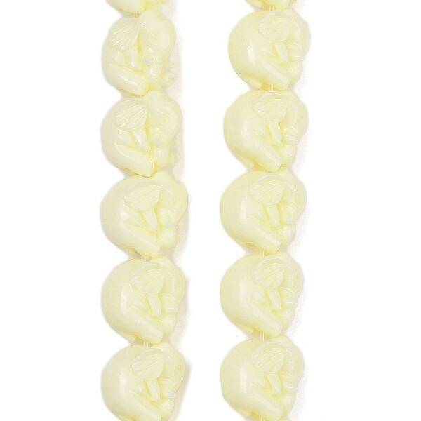 Synthetic Coral Carved Beads Strands