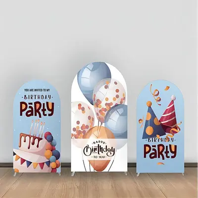 Cake Balloons Caps Birthday Party Arch Backdrop Kit - Aperturee