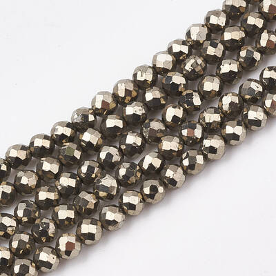Natural Pyrite Beads Strands