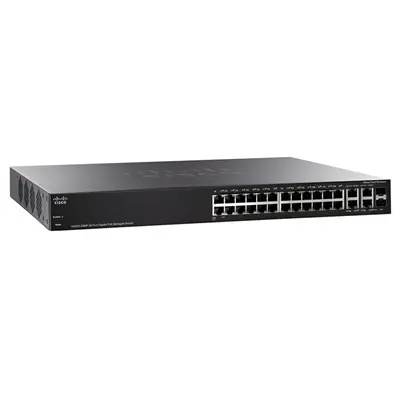 Cisco SG300-28MP-K9CN-RF | Small Business 300 Series SG300-28MP 26 x Ports (24 x Ports PoE+) 10/100/1000Base-T + 2 x Ports Co...