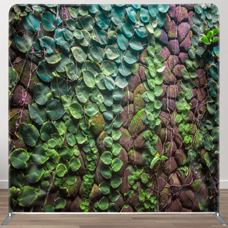 Aperturee Real Green Ivy Stone Wall Backdrop For Party Decor - Aperturee