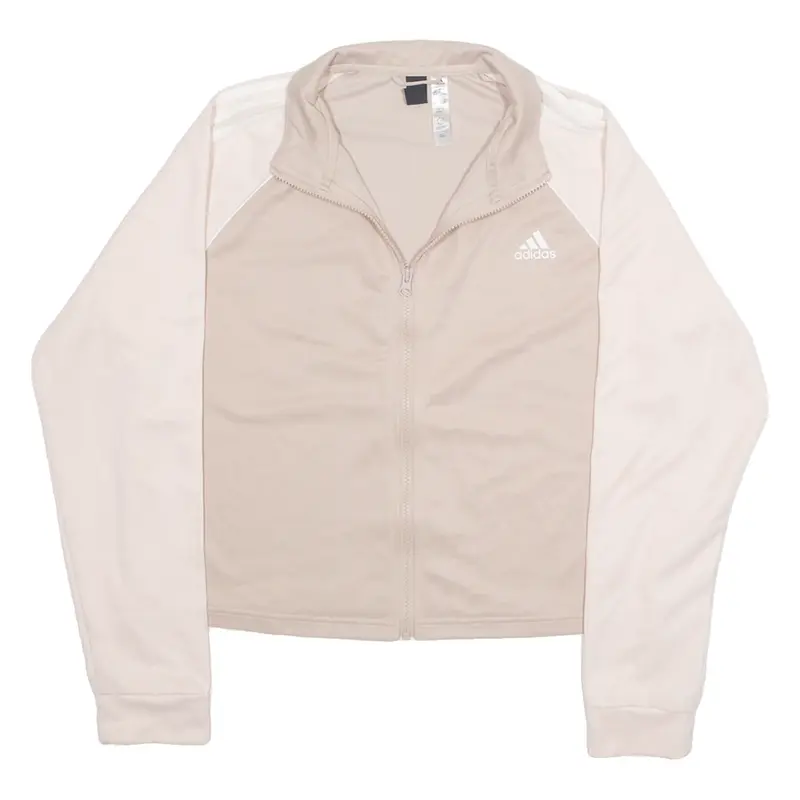 ADIDAS Cropped Womens Track Jacket Pink L