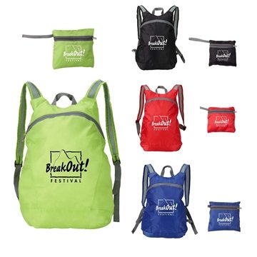 100 Promotional Ripstop Stow'n Go Backpack - Packable