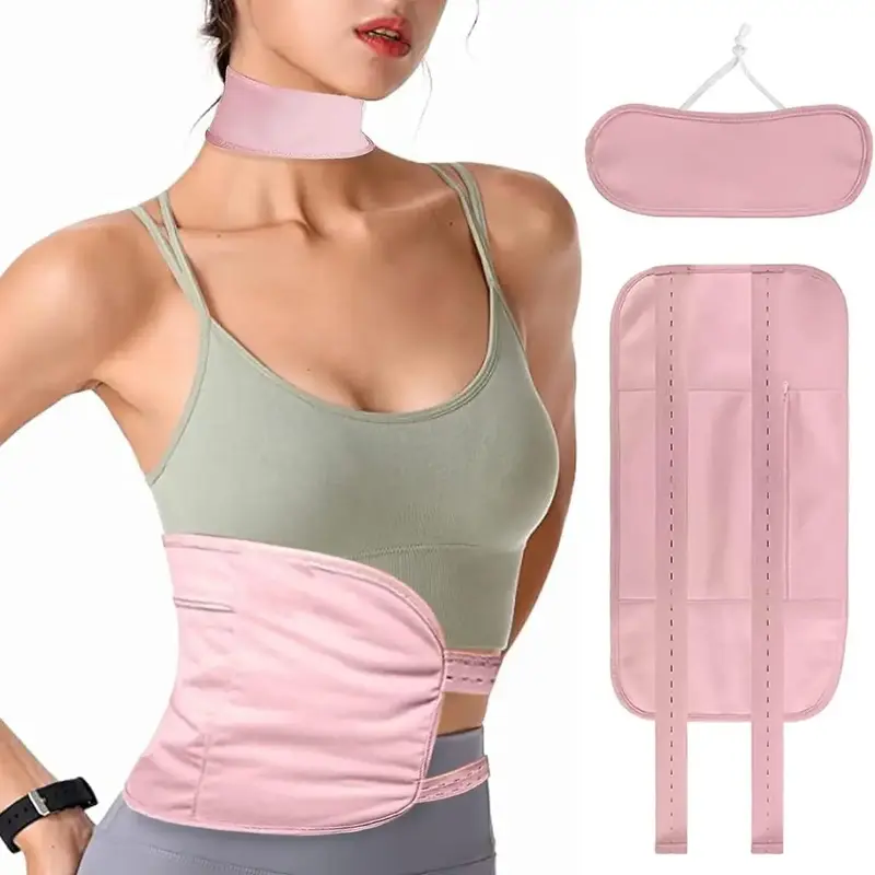 Castor Oil Pack Wrap, 2 Counts/set Black Castor Oil Jamaican Castor Oil Pack Wrap, Leak-proof Cold & Hot Compress Waist & Nec...