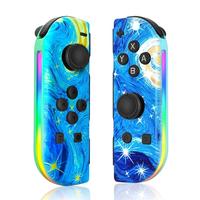 Creative Colorful Pattern Game Controller, RGB Light Wake Up Vibration Dazzle Body Bluetooth-compatible Gamepad, Console Acce...