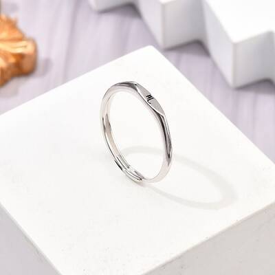 Rhodium Plated 925 Sterling Silver Adjustable Rings