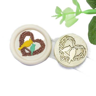 Golden Tone Wax Seal Brass Stamp Head