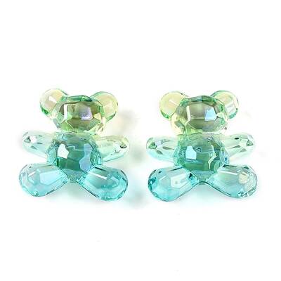 Gradient Color Transparrent Acrylic Eoropean Beads