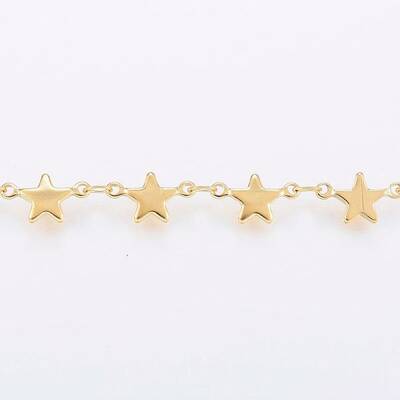 3.28 Feet Ion Plating(IP) Handmade 304 Stainless Steel Bar Link Chains