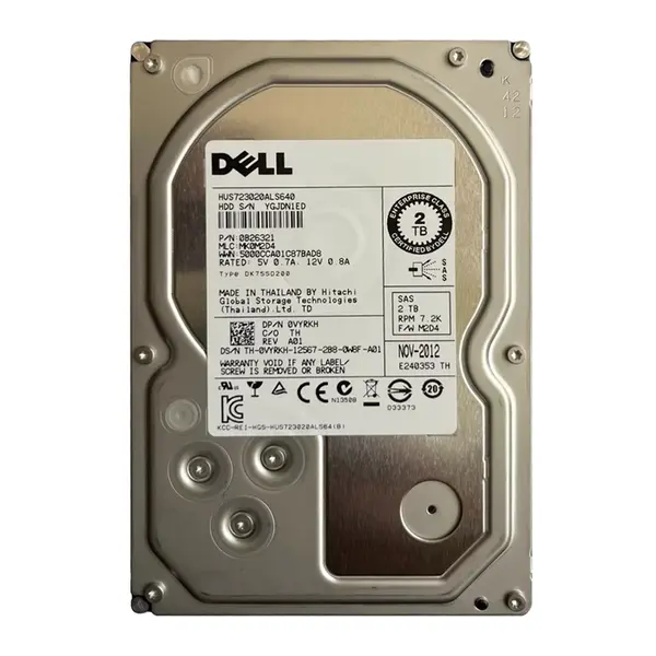 VYRKH Dell 2TB 6Gb/s SAS 7200 3.5-Inch Hard Drive
