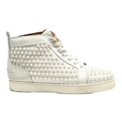 CHRISTIAN LOUBOUTIN High Top Trainers White Leather Womens UK 5
