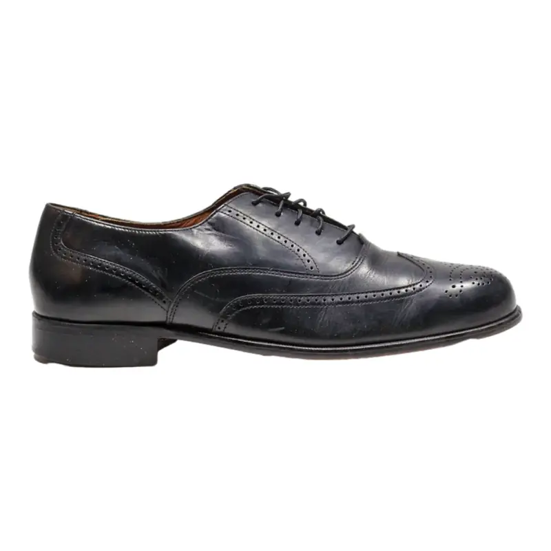 BOSTONIAN Brogue Shoes Black Leather Mens UK 9.5