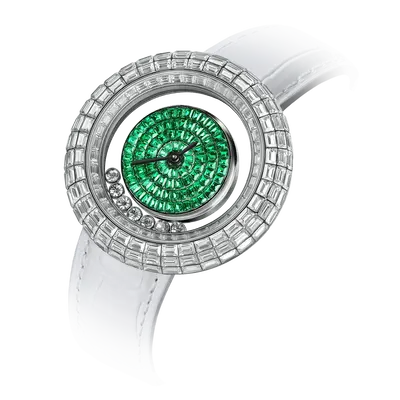TSAR BOMBA Luxury Women's Watch | Green | Nucleus Femme 01 | Full Diamond Pave Floating Crystal Dial | Elegant Round Jewelry ...