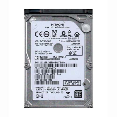 654835-001 HP 500GB 7200RPM SATA 3Gb/s 16MB Cache SFF 2.5-inch Hard Drive