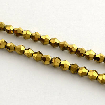 Electroplate Glass Bead Strands