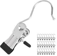 16 Counts Hanging Clips, 20pcs Sock Clips, Boot Hangers, Clip Hangers for Closet, Laundry Clips