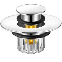 Stainless Steel Bathtub Drain Stopper, 1 Count Pop-up Drain Stopper with Strainer, Bathroom Bathtub Plug, Drain Protector for...