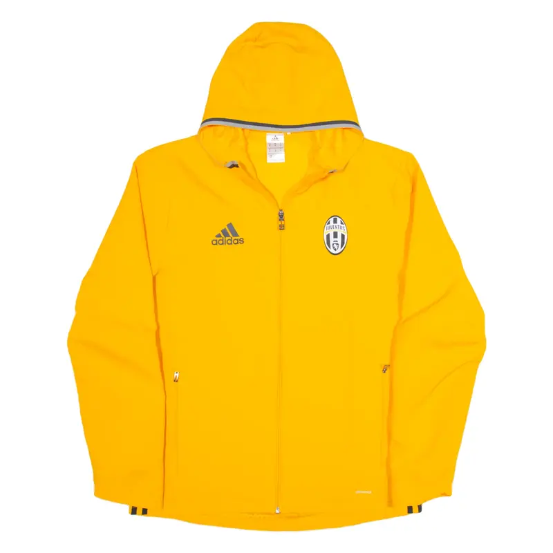 ADIDAS Juventus Mens Track Jacket Yellow Hooded M