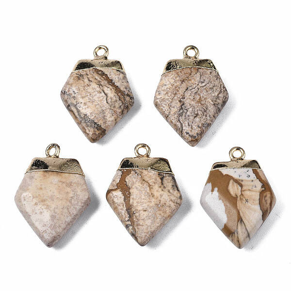Natural Picture Jasper Pendants