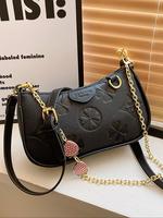 Women's Fashionable Floral Pattern Crossbody Bag, Casual PU Leather Zipper Shoulder Bag for Daily Used, Trendy Versatile High...
