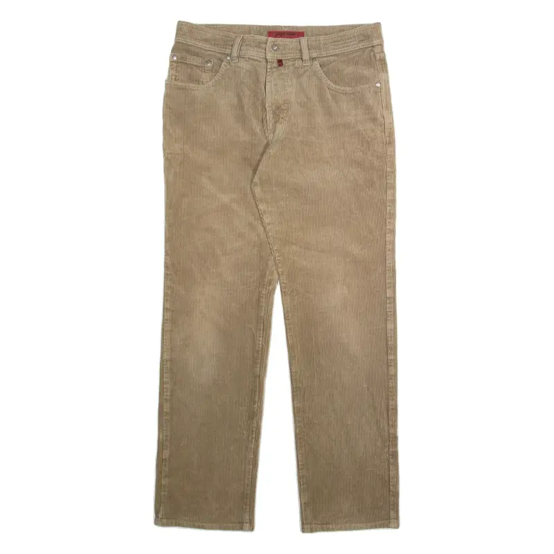 PIERRE CARDIN Mens Trousers Beige Regular Straight W34 L32