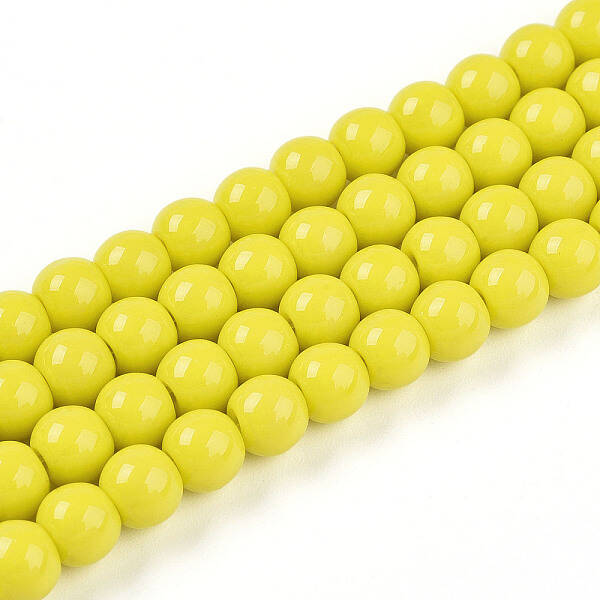 Baking Painted Opaque Glass Beads Strands