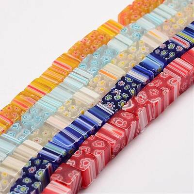 Handmade Millefiori Glass Bead Strands