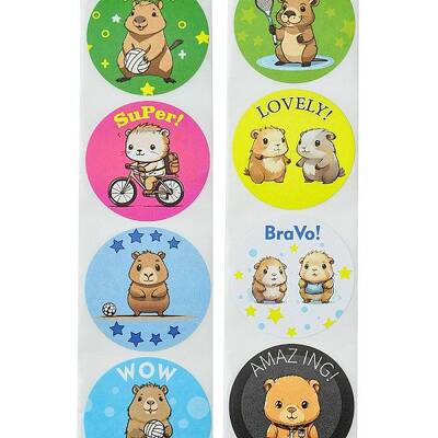 Cartoon Patterns Paper Gift Sticker Rolls