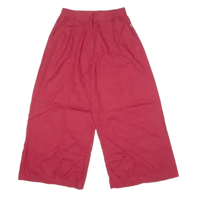 SI Pleated Womens Trousers Red Slim Wide-Leg 90s W28 L25
