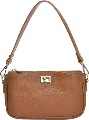 Anna Luchini Borsa A Mano In Pelle Da Donna colorata cognac