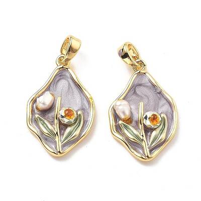 Brass Enamel Pendants