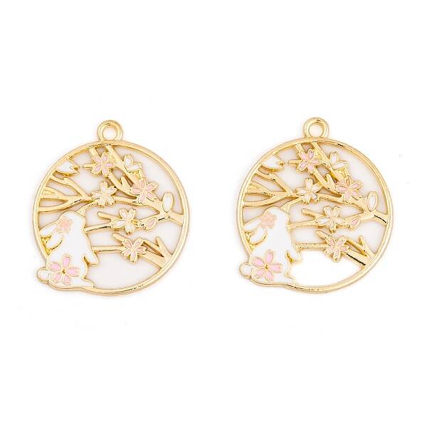 Rack Plating Alloy Enamel Pendants