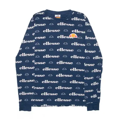 ELLESSE Logo Sports Blue Long Sleeve T-Shirt Womens S