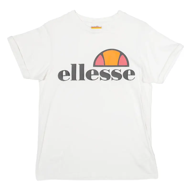 ELLESSE Womens T-Shirt White UK 6